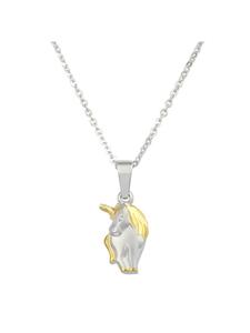 Amor Колье с подвеской, серебро 925 пробы, частично покрытое двухцветным золотом