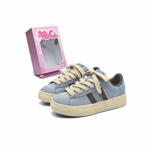 ABCIO Женские низкие скейтерские кеды в коробке бежево-голубые, цвет Beige Blue
