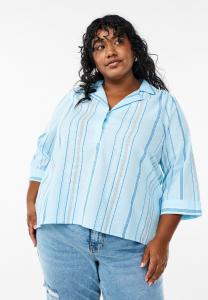 Блуза Zizzi Blouse, Ice Melt Stripe/Light Blue