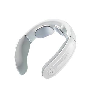 Массажер для шеи с термотерапией, детоксикацией меридианов, пульсирующим воздействием и поддержкой шейного отдела, умное устройство для офисного использования SKG, белый