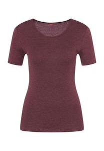 Футболка с круглым вырезом однотонная -Con-Ta-, бургундия