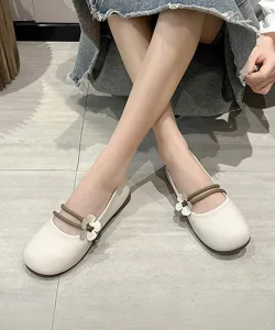 Балетки с цветочным узором и ремешком Aimoha - Select -, цвет Off White