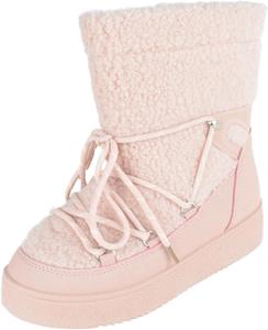 Женские ботинки TOP Moda на зиму с меховой стелькой, замшевые, на молнии сбоку, с шнуровкой, Марджот-36, для дождя и снега, Blush