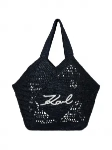 Большая пляжная сумка в технике кроше KARL LAGERFELD, синий