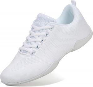 Детские белые кроссовки для черлидинга Легкие спортивные туфли для соревнований Женские кроссовки для хип-хопа, гимнастики и танцев Fuqiao