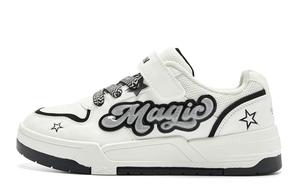 QIAODAN Низкие детские кроссовки для скейтбординга, черно-белые, подростковые