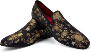 Мужские туфли JITAI - повседневные лоферы из резины и кожи для мужчин - модная деловая обувь, золотой