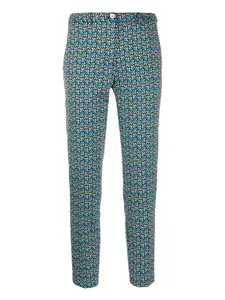 Брюки с цветочным принтом Seventy, синий