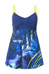 Ulla Popken Платье-бралетт для купания в цвете индиго, темно-синее