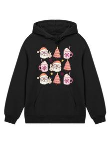 Худи Hippie Santa Christmas Tree Cocoa черного цвета F4NT4STIC