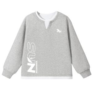 Детский свитшот с круглым вырезом Moderate WARRIOR, серый/h horse silhouette k+h sun белый right bottom