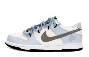 Кроссовки Nike Dunk Skateboarding Shoes Women's Low-top Beige, голубой