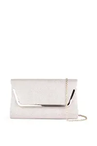 Блестящий клатч Denise Paradox London, цвет metallic gold