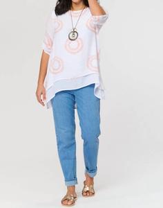 Женский топ персикового цвета Saloos