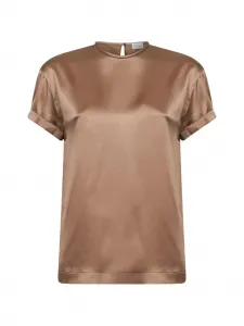 Футболка с короткими рукавами Monili Brunello Cucinelli, бежевый