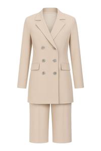 Брючный костюм MODAMIHRAM, светло-бежевый