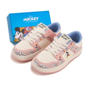 Disney Микки серия противоскользящие износостойкие низкие скейтерские кроссовки женские розовые, цвет Pink