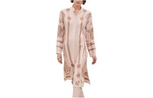 Платье женское Hermes с длинными рукавами, бежевый