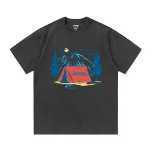 Футболка для школьников с круглым вырезом Moderate Jeep, темно-серый