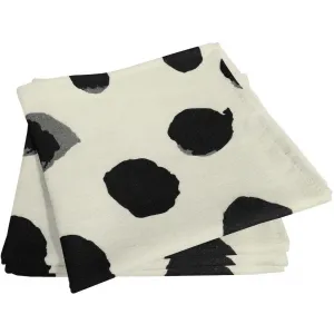 Салфетка из ткани Dots из органического хлопка, произведено в Германии Adam, натуральный/черный