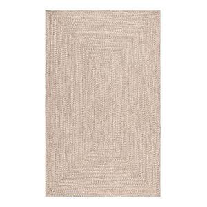 Плетеный коврик Wynn для улицы и дома Nuloom, бежевый, 244x244 см, круглый