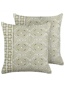 Декоративная подушка Beliani 2er Set Deko LARICS, цвет grün/weiß
