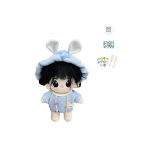 Стильное платье для куклы из хлопка с съемным нарядом, плюшевая кукла высотой 20 см BANLI