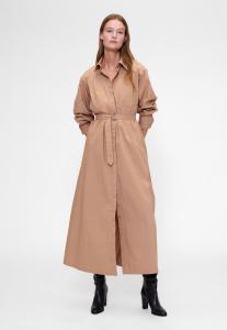 Платье GAP GAPSTUDIO POPLIN BELTED MAXI SHIRTDRESS, Tannery Brown/Brown