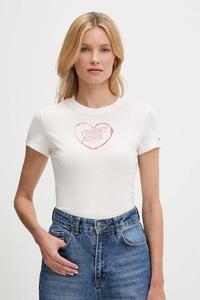 Хлопковая футболка Tommy Jeans, белый