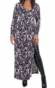 Трикотажное платье макси с мраморным принтом в цвете «мраморный» Bcbgmaxazria, Marbelized