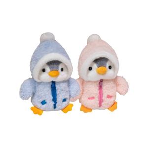 Милый пингвинчик Рождественский кот Зимняя трансформация Плюшевая кукла 30см/40см/50см высотой CHUNTUSHU, синий+розовый 2 pack