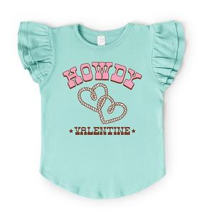 Футболка Howdy Valentine с рукавами-крылышками и принтом в виде сердец на веревочке The Juniper Shop, Seafoam