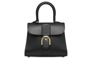 Delvaux Женская черная кожаная сумка через плечо