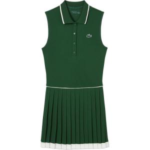 Мини-платье без рукавов с вышитым логотипом LACOSTE, темно-зеленый/мультиколор