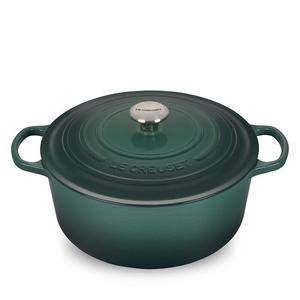 Круглая жаровня Le Creuset на 9 литров, зеленый