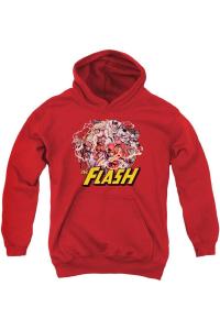 Молодежная толстовка с капюшоном Justice League of America "Семья Флэша" Gildan, красный