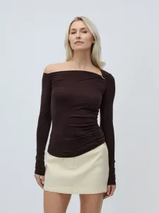 Блузка с длинными рукавами adline Leger By Lena Gercke, Dunkelbraun