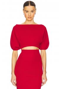 Короткий свитер с короткими рукавами Luella Helsa, red