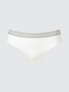 Трусы с низкой посадкой в полоску Uniqlo, 01 off white