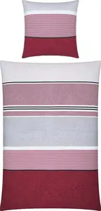 Постельное белье , бордовое, 1x 135x200 см + 1x 80x80 см Erwin Müller