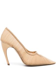 Nensi Dojaka pointed-toe sheer pumps, нейтральный цвет