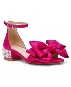 Сандалии в стиле Лулу для маленьких и больших девочек с жемчужным каблуком Betsey Johnson, розовый