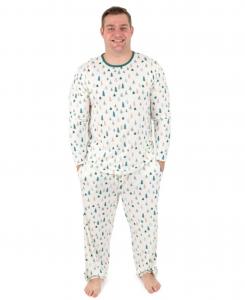 Мужская двухкомпонентная вискозная пижама для отдыха из бамбука Leveret, Tree