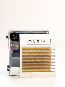 Цветные ресницы микс С 0,07 мм 6-10 Серый ONRIAL Inne