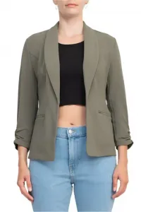 Вязаное платье Shawl Collar из крепа с рукавами 3/4 со сборкой, поясом и карманами Truedames