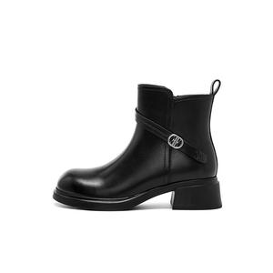 Ботинки женские на массивном каблуке ELLE, черный