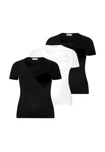 Рубашка для беременных комплект из 3 рубашек для кормящих мам однотонные цвета M.M.C., черный