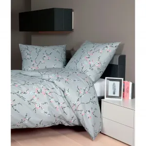 Постельное белье Janine «TANGO20076 05», на молнии, цвет silberblau