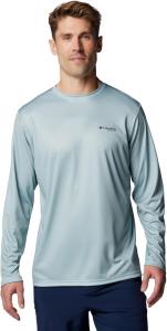 Columbia мужская футболка PFG Terminal Tackle с длинным рукавом, Crushed Blue/Faded Peach Trout + Flies