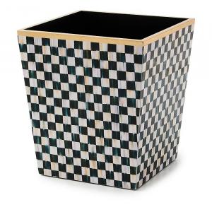 Корзина для мусора Mackenzie-Childs Courtly Check, лакированная, мультиколор